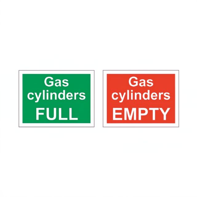 Full & Empty Gas Cylinder Safety Warning Signs