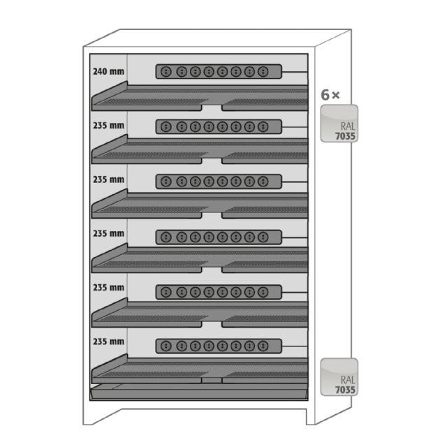 Lithium Battery Double Door Storage / Charging Cabinet - 3