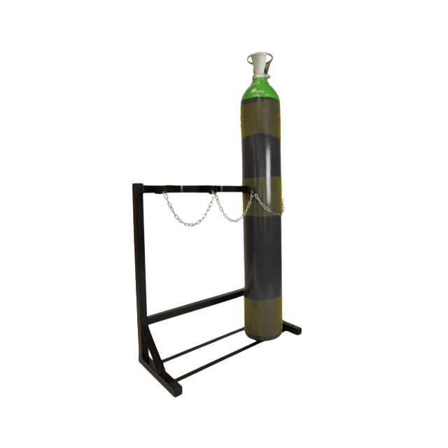 3 Gas Cylinder Floor Rack Single Sided