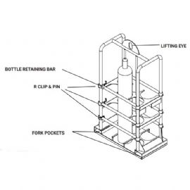 Crane Lifting Gas Cylinder Carrier