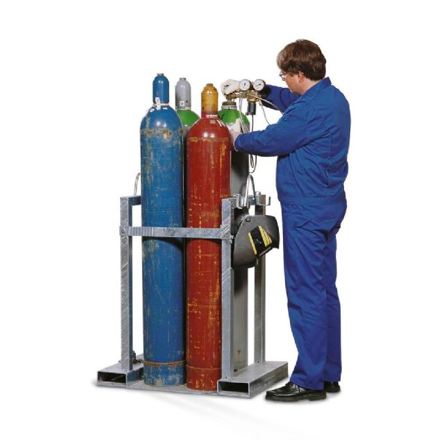 Liftable Forklift Gas Cylinder Pallet - Small