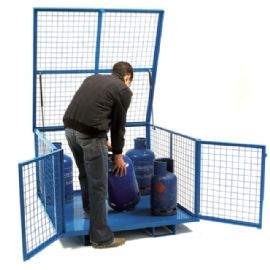 Liftable Forklift Gas Cylinder Pallet Cage