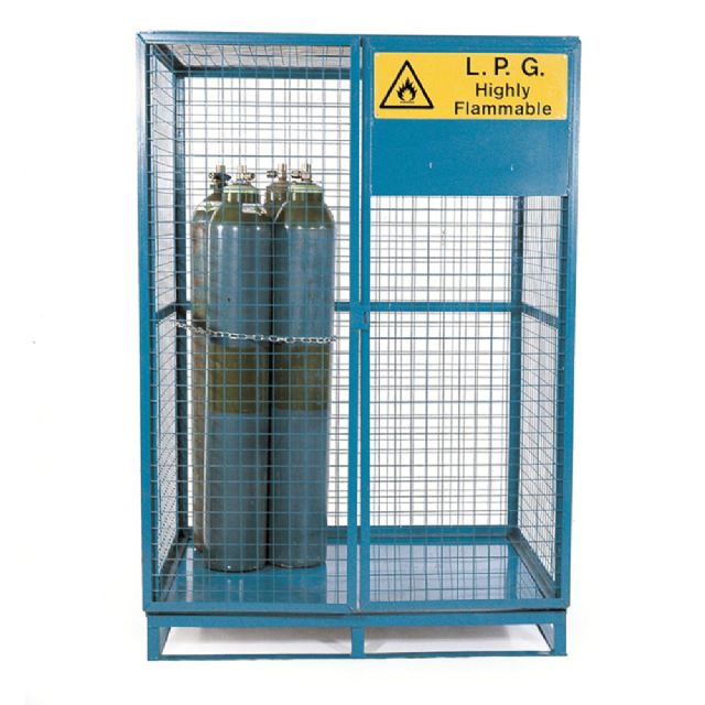 Liftable Forklift Gas Cylinder Storage Cage
