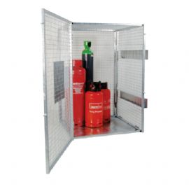 Folding Gas Cylinder Cage - Galvanised