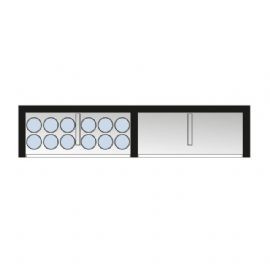 Fire Resistant Enclosure - 2 x 12 Cylinders - Solid Door